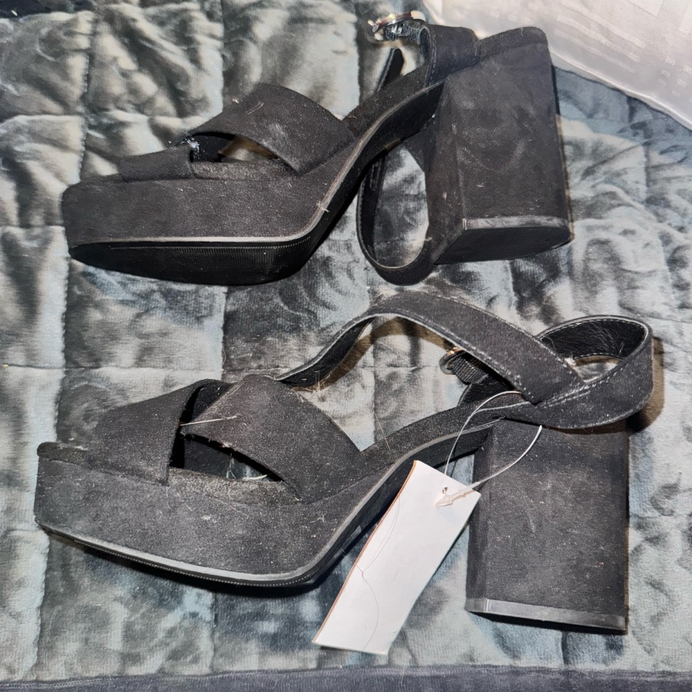 H&M Black Platform Sandals